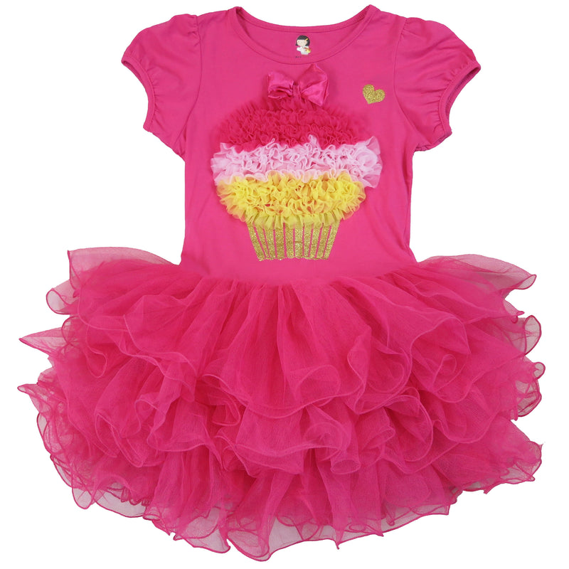Hot Pink Ruffle Cupcake Dress