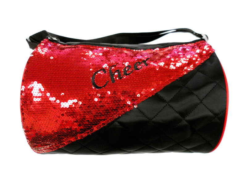 Black / Red Sequin Cheer Duffel