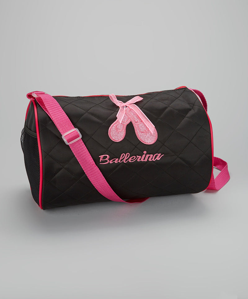 Black Sparkle Ballet Shoe Duffel