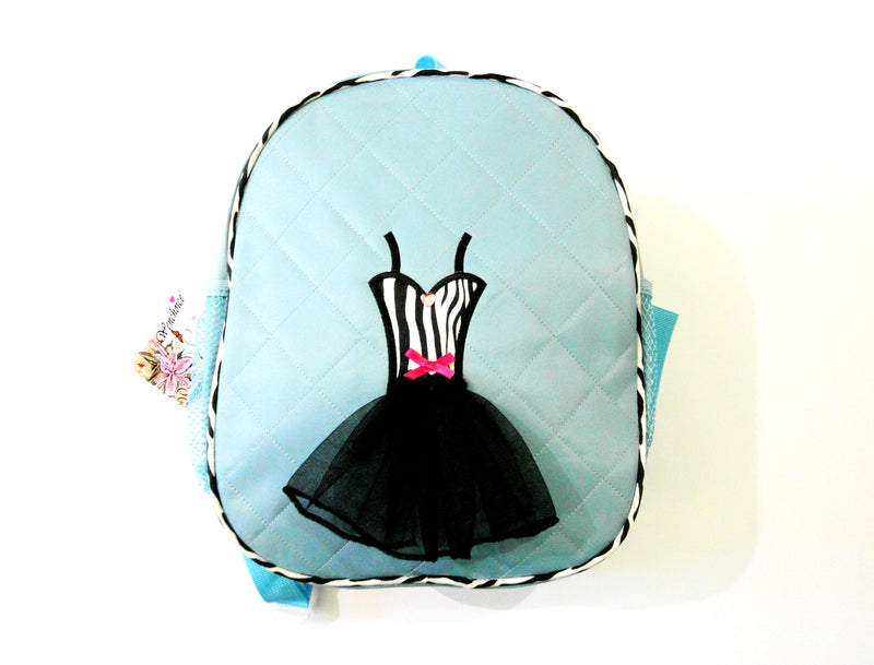 Blue Back Pack With Zebra Tutu