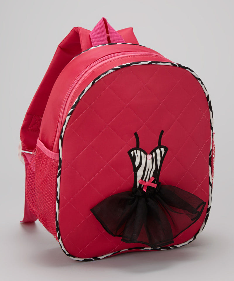 Hot Pink Back Pack With Zebra Tutu