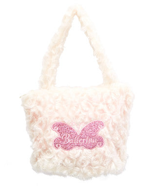 White Ballerina Velvet Purse