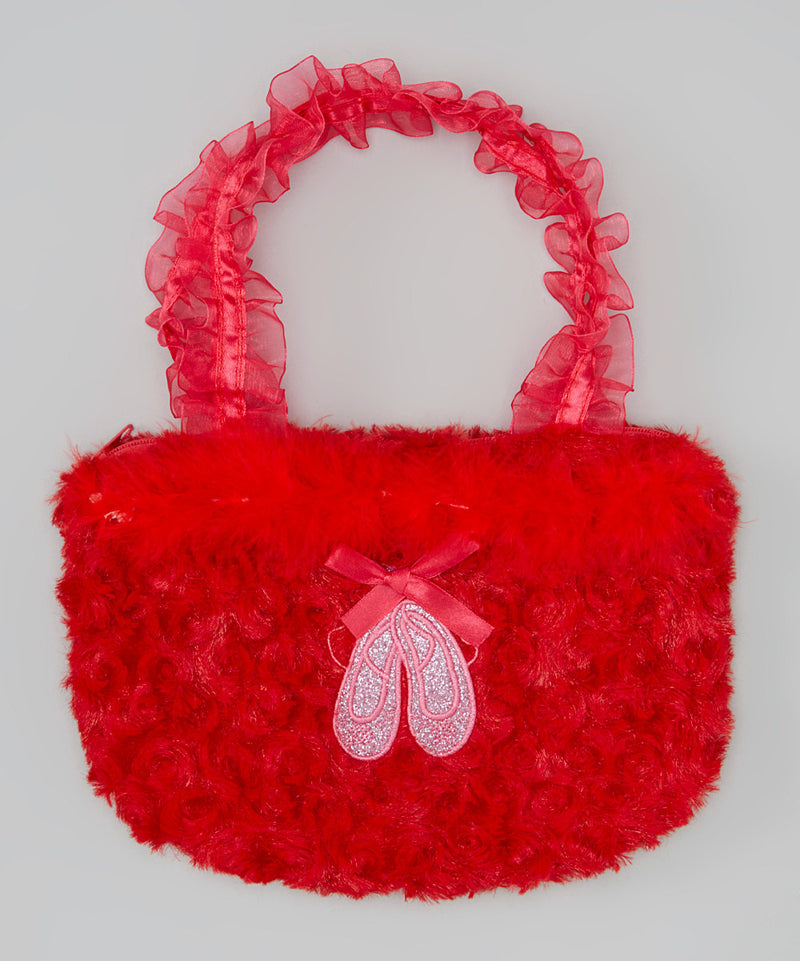 Red Ballet Shoe Velvet Purse