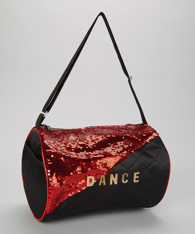 Black / Red Sequin Dance Duffel