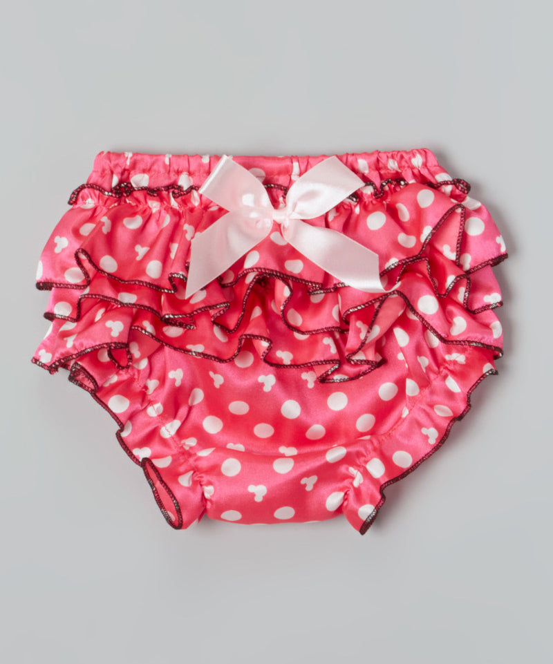 Pink/White Dot Face Satin Bloomer