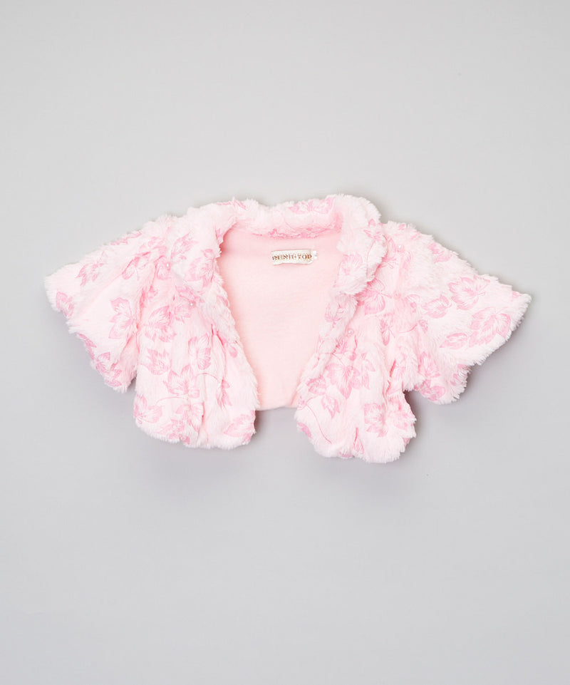 Pink Short Coat With Pink Leaves