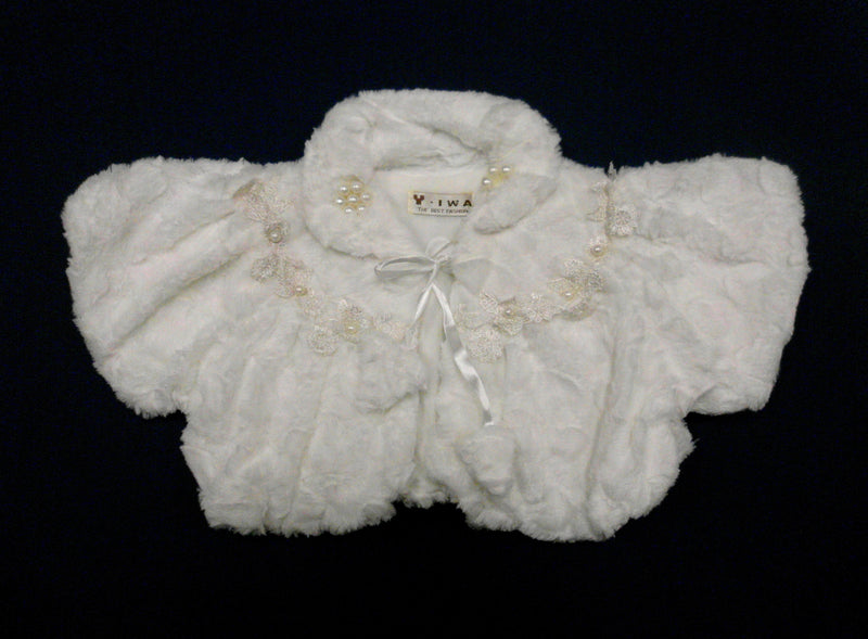 White Lace Trim Short Coat