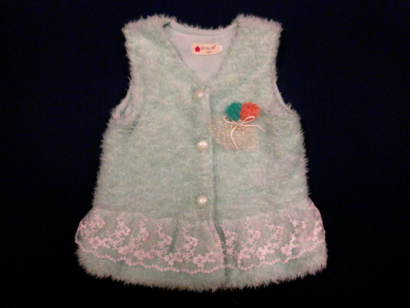 Teal Plush Vest