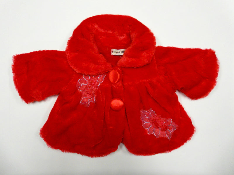 Red Flower Long Sleeve Coat