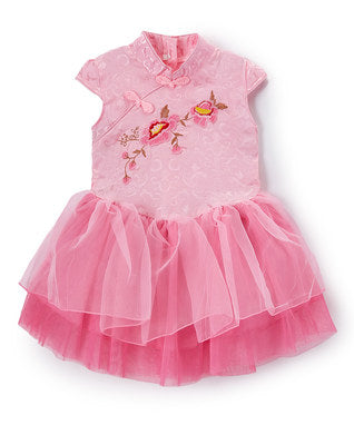 Pink Cheongsam Style Dress