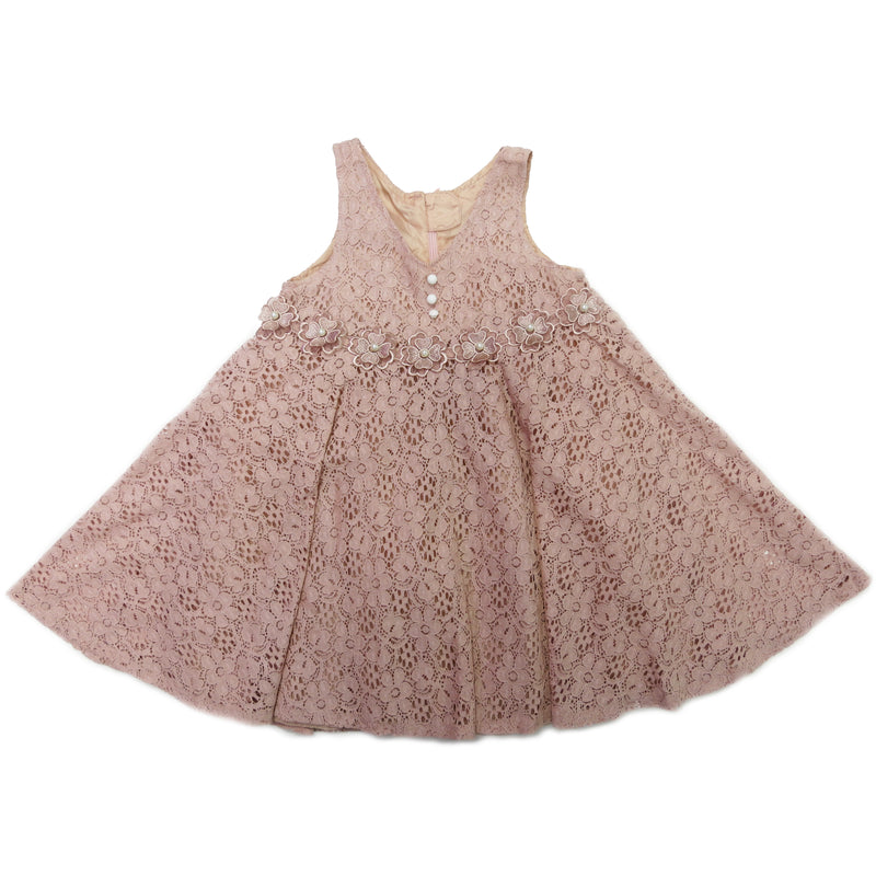 Peach Lace Baby Doll Dress