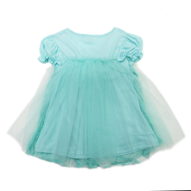 Mint Lace Cap-Sleeve Baby Doll Dress