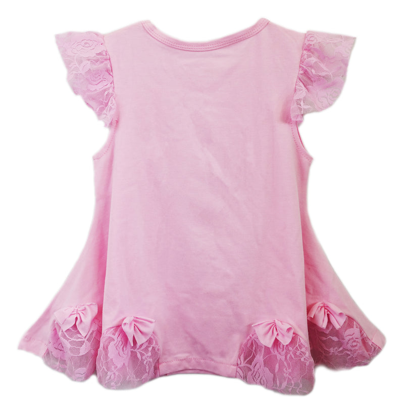 Pink Sequins French Bulldog Pom-Pom Swing Dress