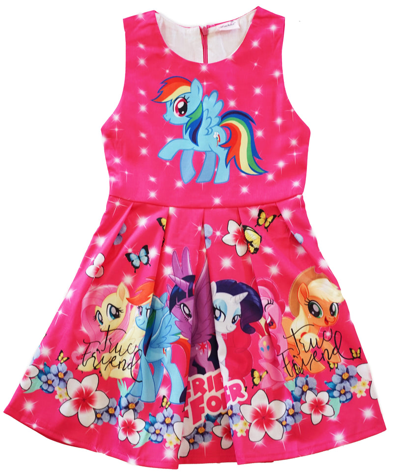 Hot Pink My Little Pony Friends Forever A-Line Cotton Dress