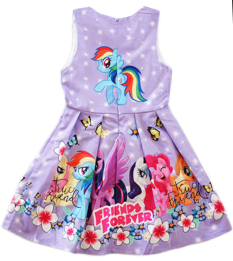 Lavender My Little Pony Friends Forever A-Line Cotton Dress