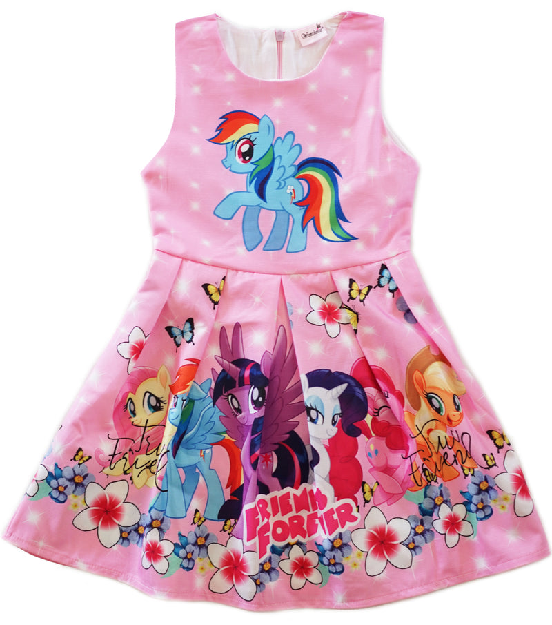 Pink My Little Pony Friends Forever A-Line Cotton Dress