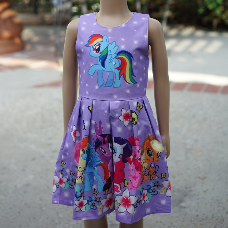 Lavender My Little Pony Friends Forever A-Line Cotton Dress