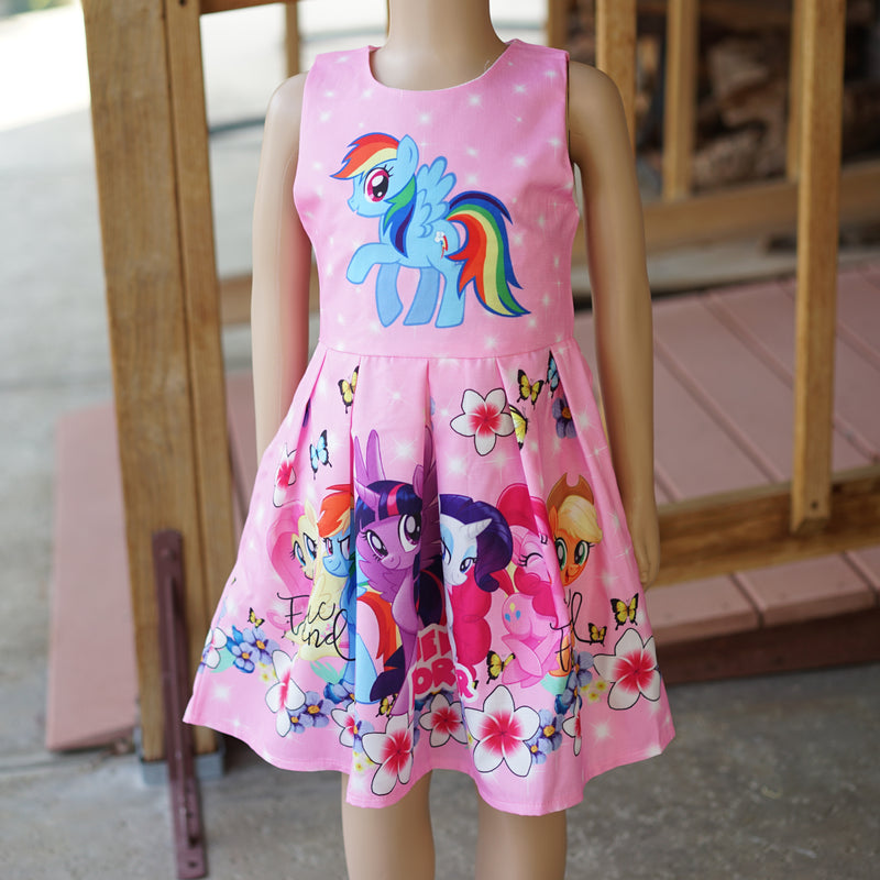 Pink My Little Pony Friends Forever A-Line Cotton Dress