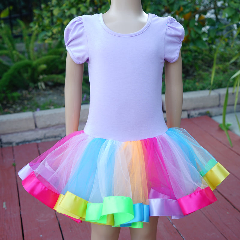 Lavender & Rainbow Unicorn Ballet Dress