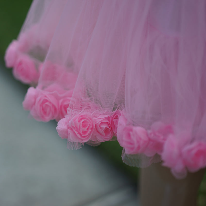 Pink Tutu With Black/White Dot Trim