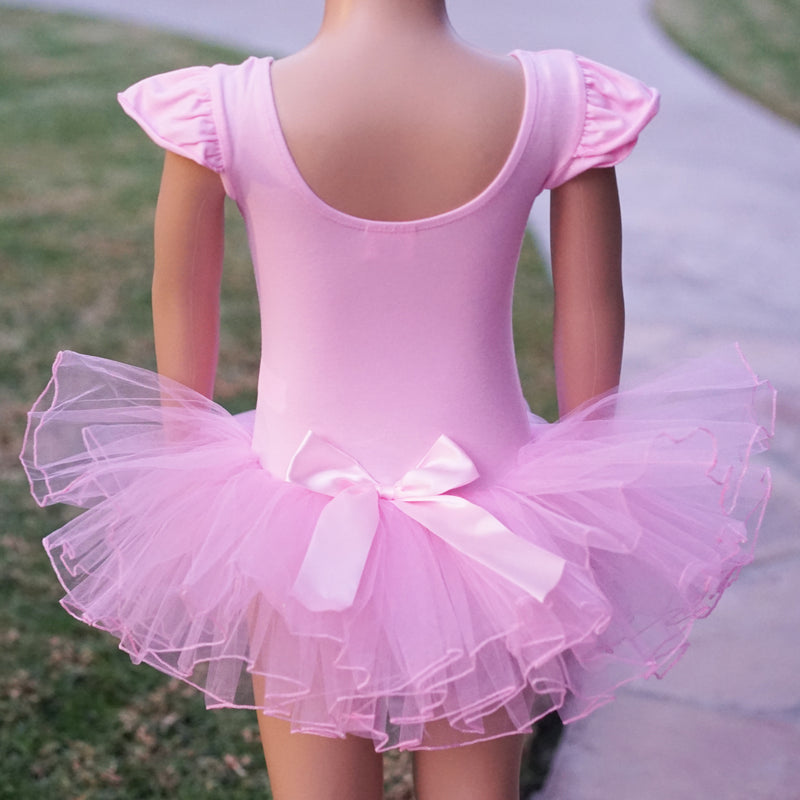 Pink Rhinestone & Bow Ballet Dress