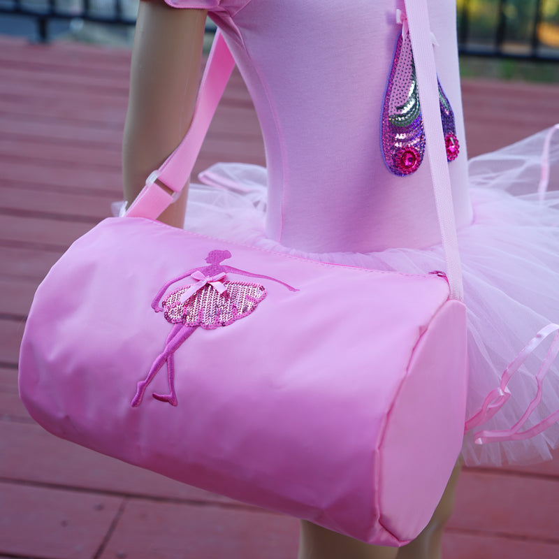 Pink Sequins Dance Girl Duffel