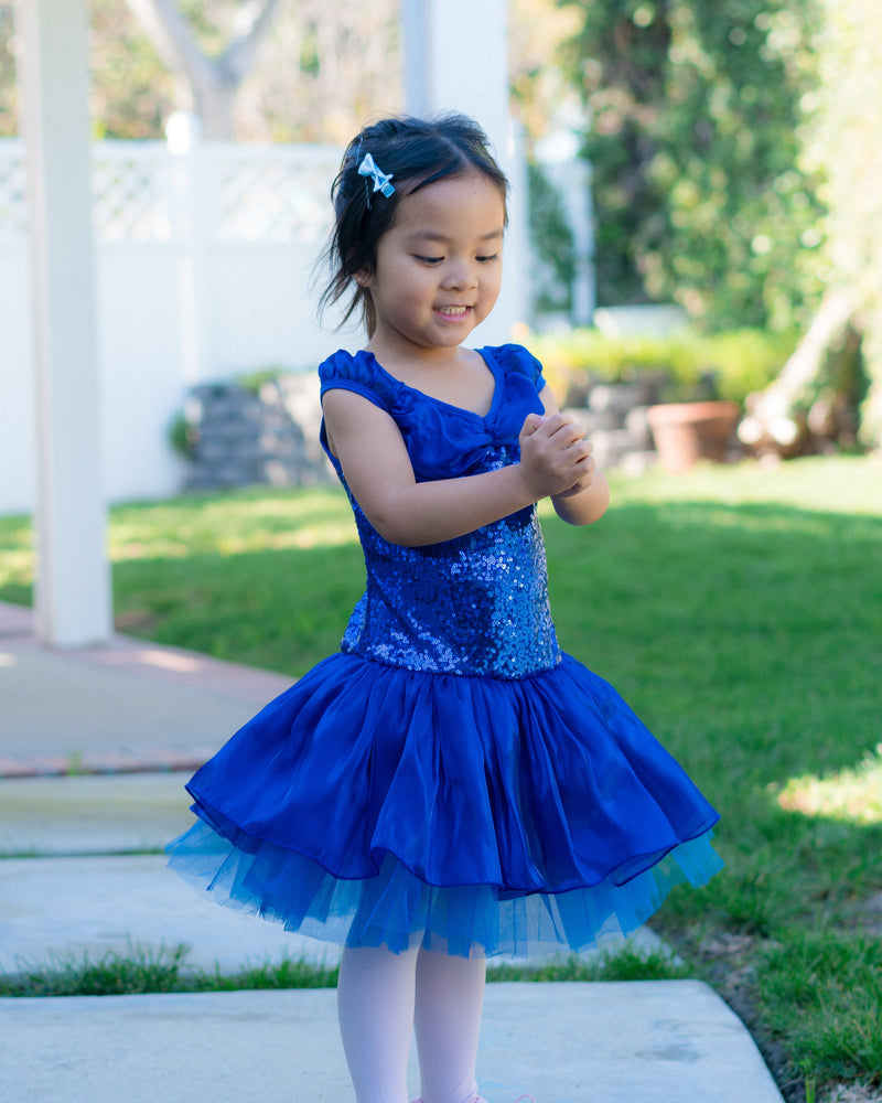 Royal Blue Sequins Ballet Dress