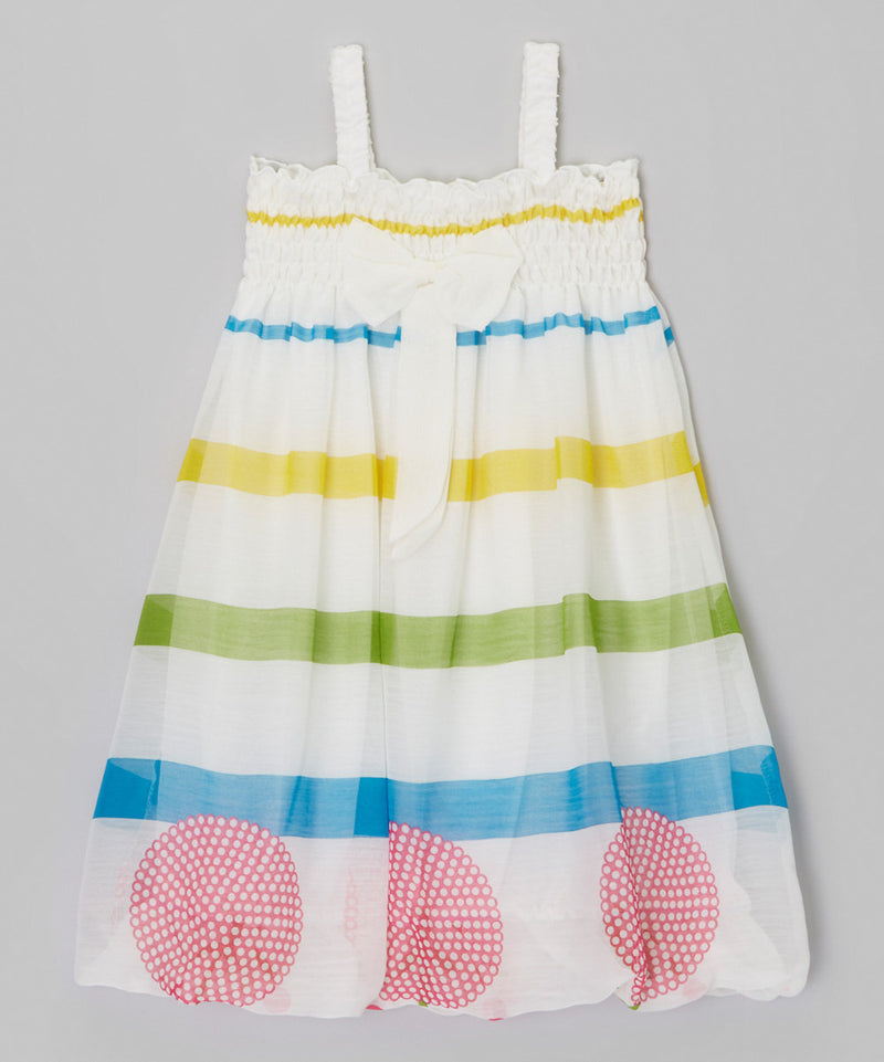 Color Line Chiffon Baby Doll Dress