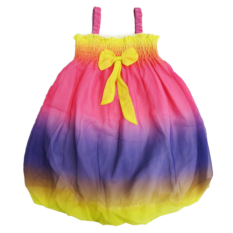 Rainbow Chiffon Baby Doll Dress