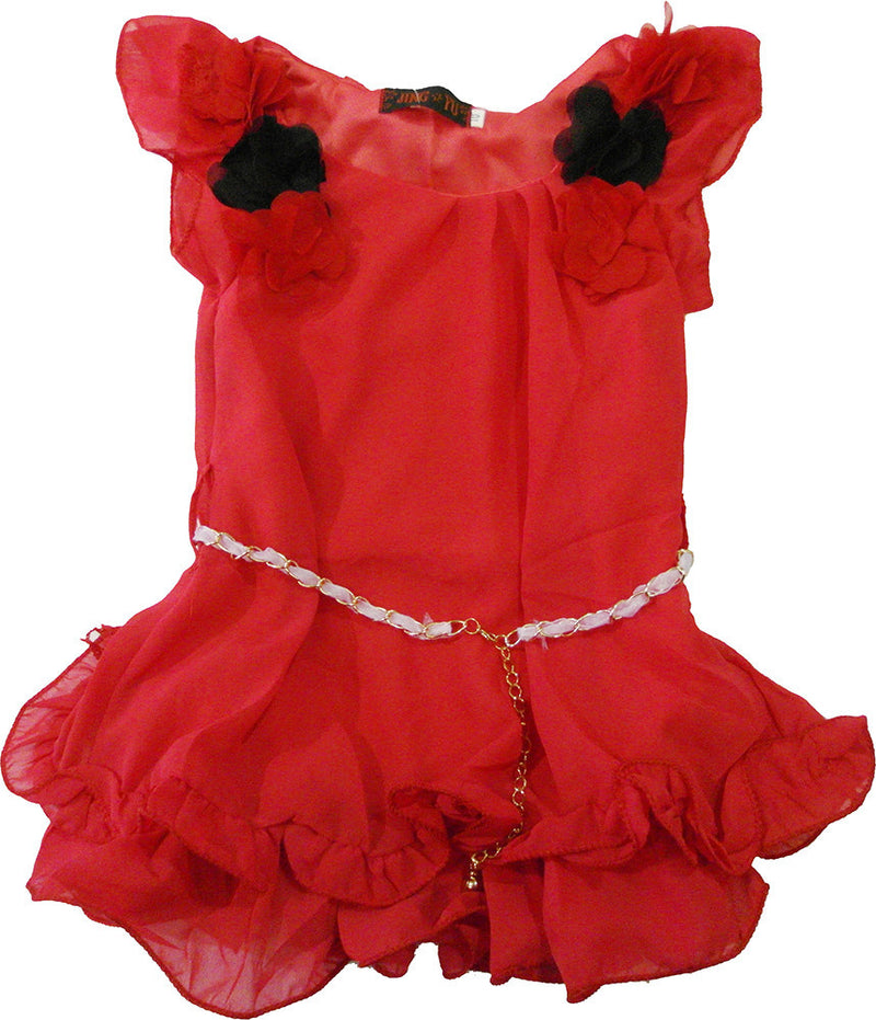 Red Chiffon Dress