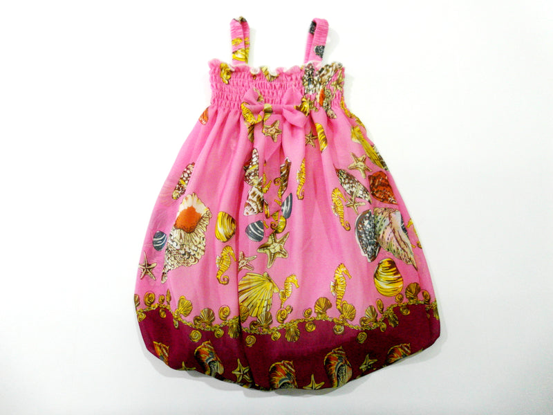 Pink Shellfish Chiffon Baby Doll Dress