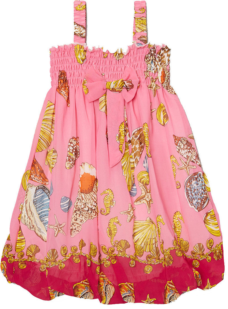 Pink Shellfish Chiffon Baby Doll Dress