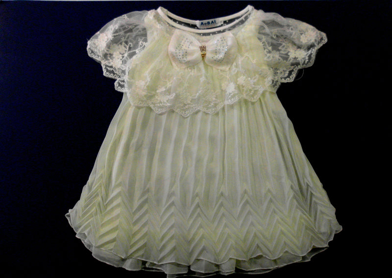 White Lace Crinkling Chiffon Swing