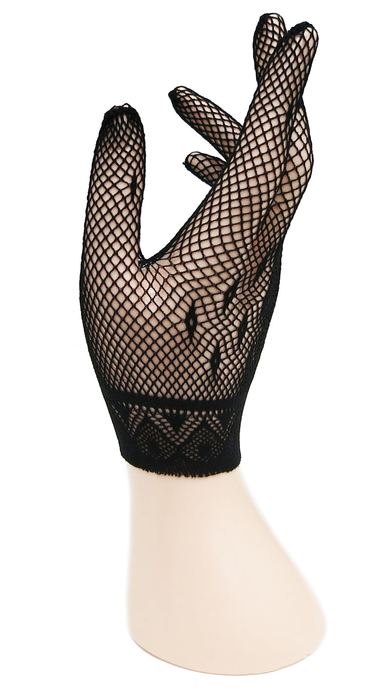 Black Fishnet Gloves