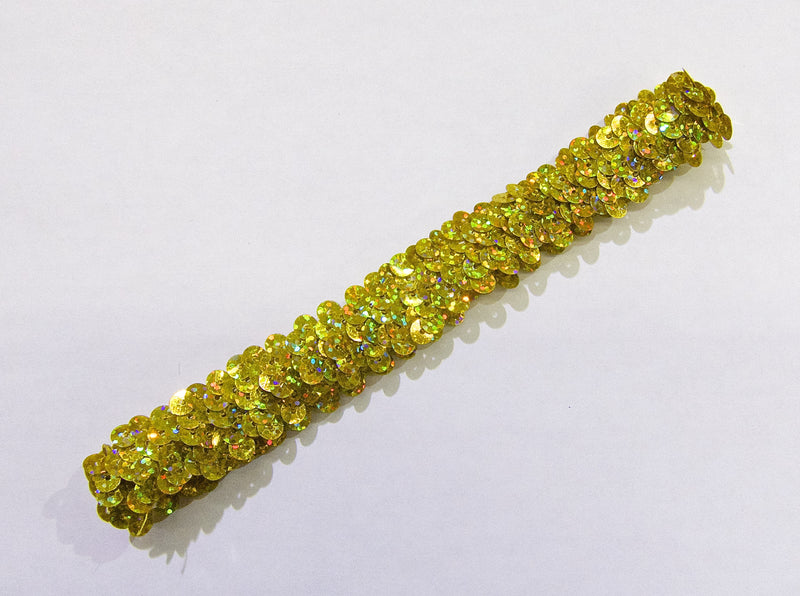 Gold Double Sequin Elastic Headband