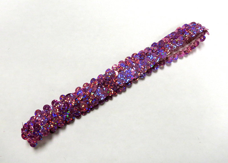 Pink Double Sequin Elastic Headband