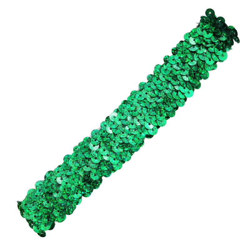 Green Triple Sequins Elastic Headband