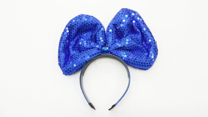 Blue Sequin Giant Bow