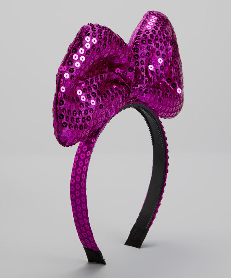 Purple Sequin Big Bow