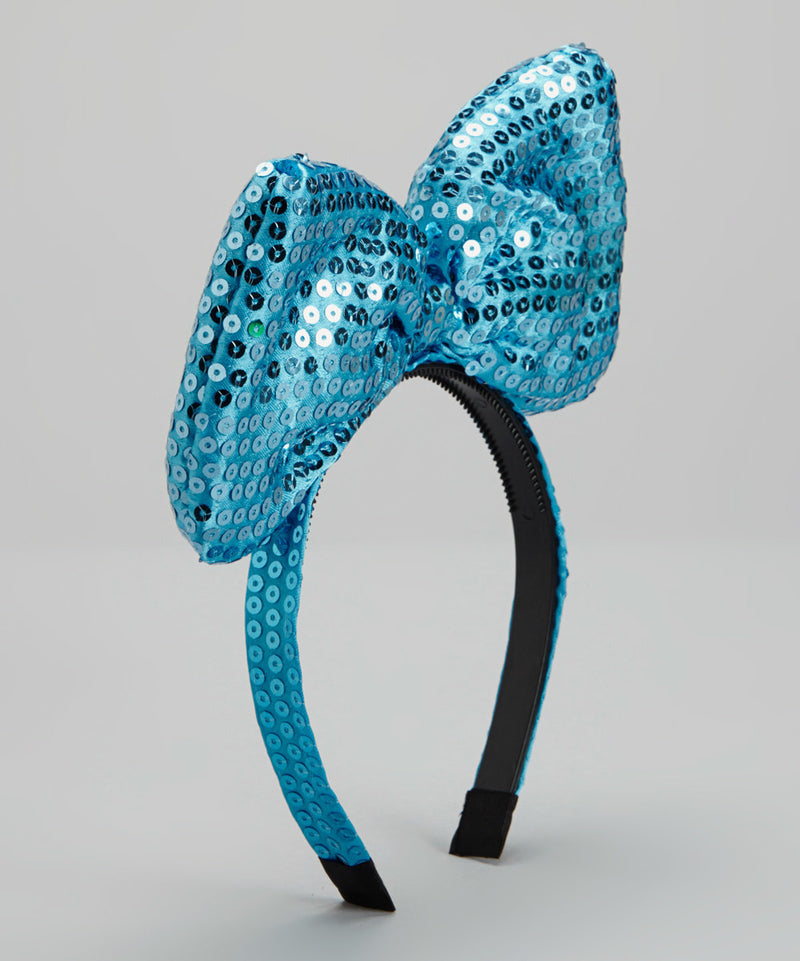 Turquoise Sequin Big Bow