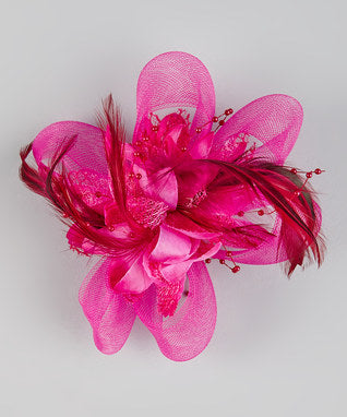 Colors Feather Flower Bow