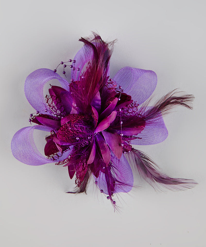 Colors Feather Flower Bow