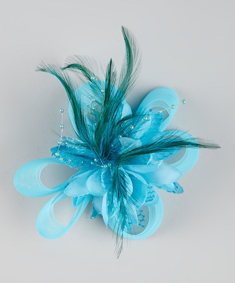 Colors Feather Flower Bow