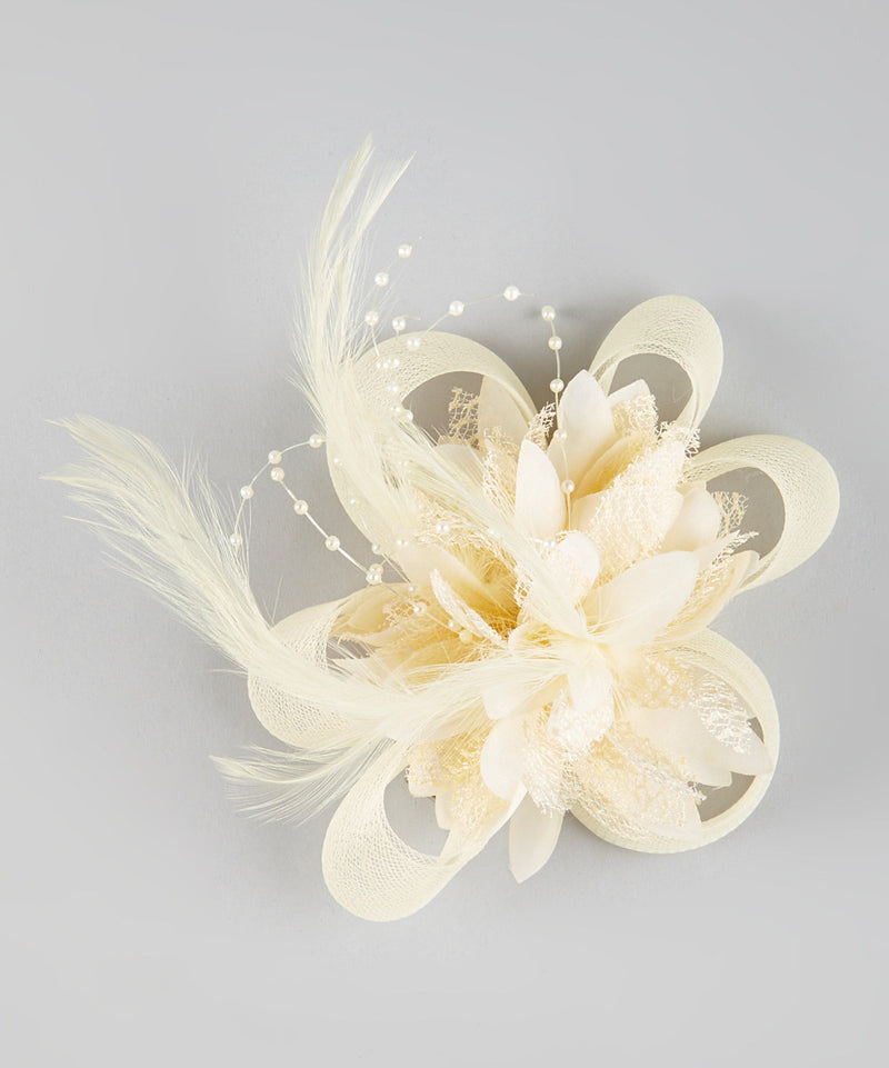 Colors Feather Flower Bow