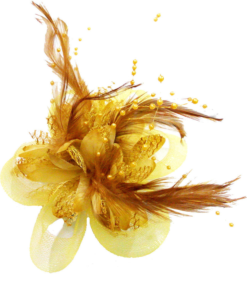 Colors Feather Flower Bow