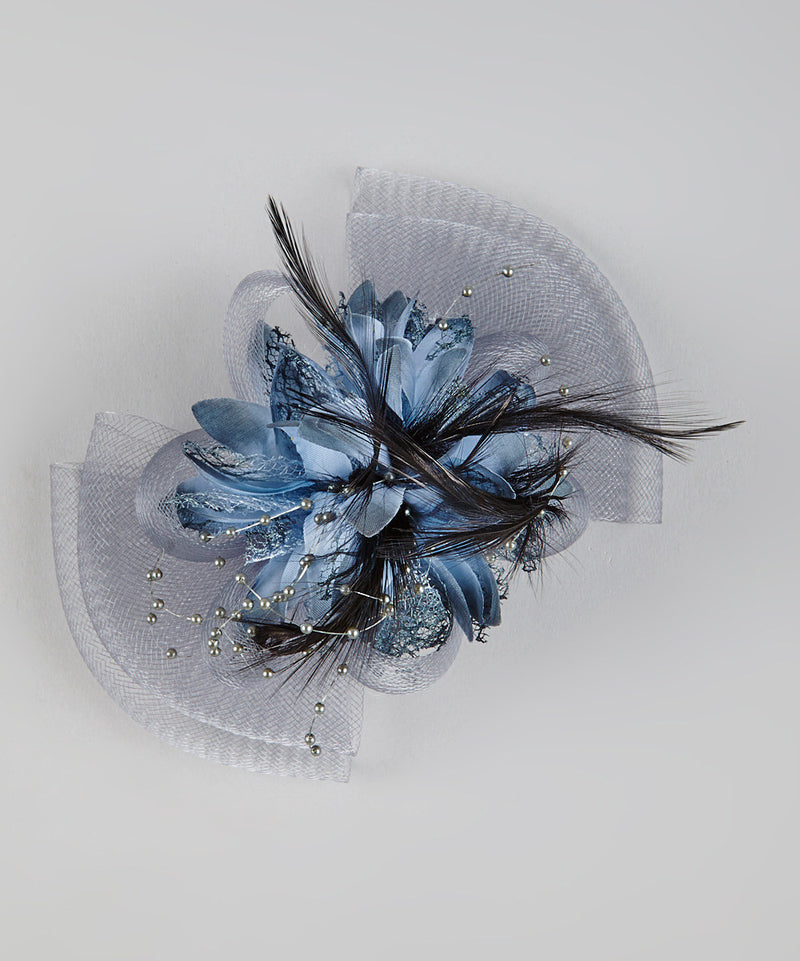 Colors Feather Net Flower Bow