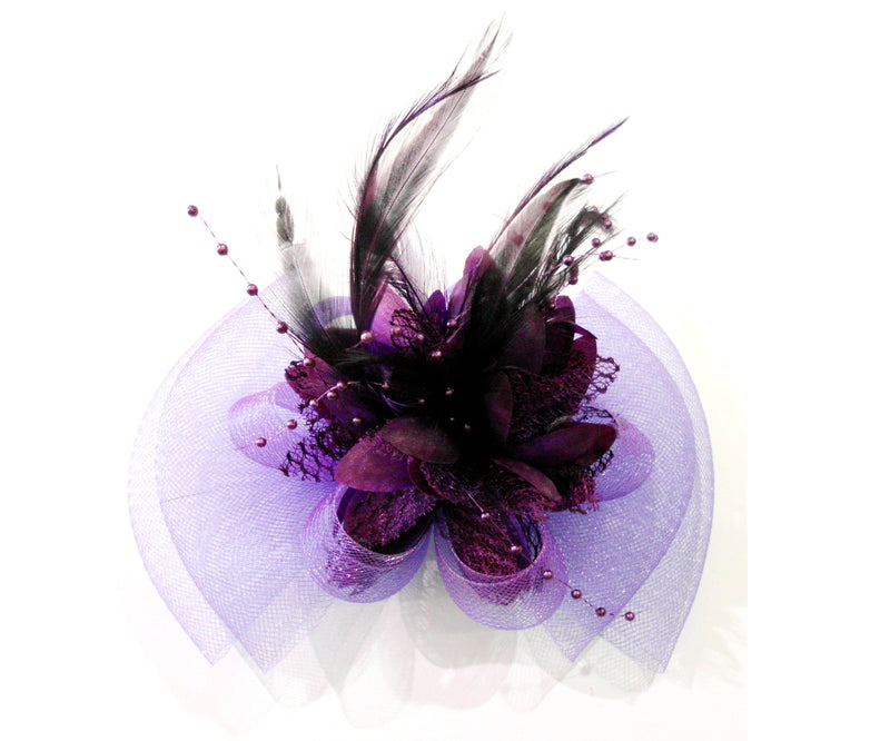 Colors Feather Net Flower Bow