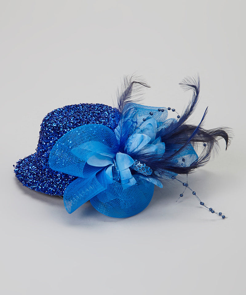 Colors Feather Flower Glitter Hat