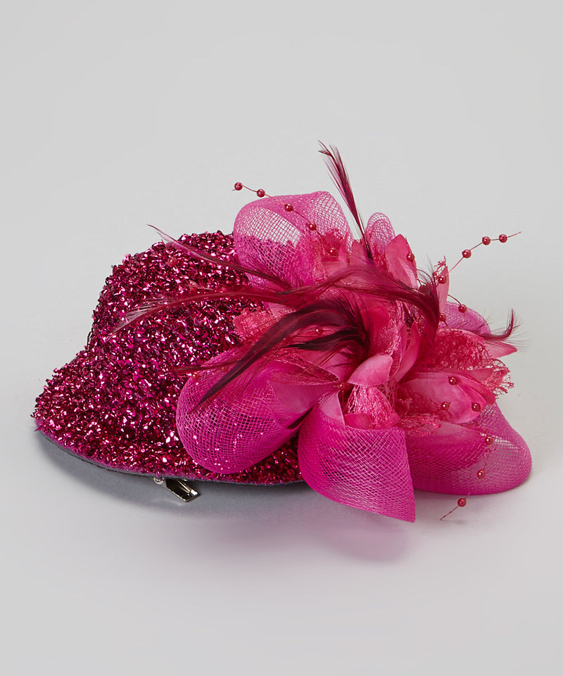 Colors Feather Flower Glitter Hat