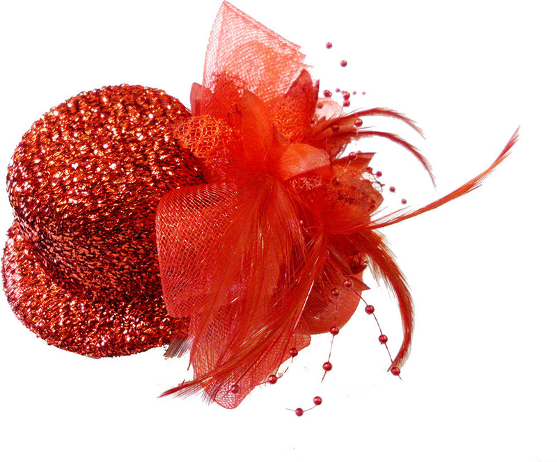 Colors Feather Flower Glitter Hat